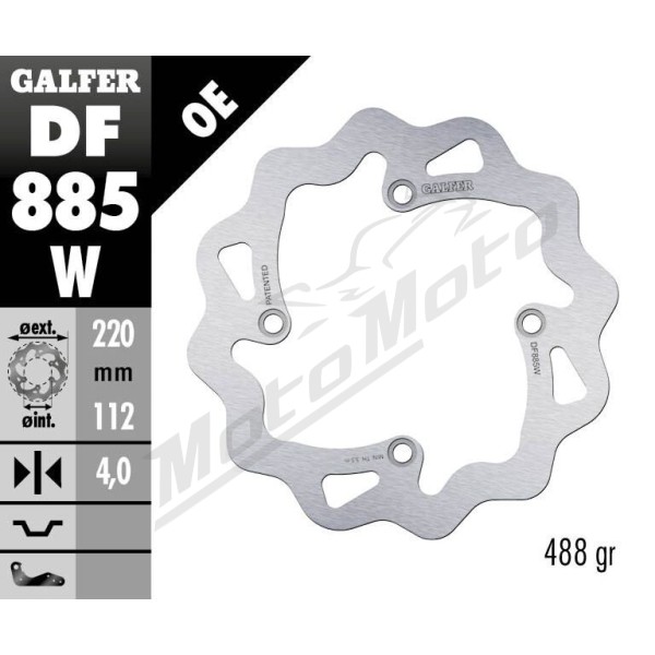 GALFER Wave® Rear Brake Rotor Husqvarna / KTM / SWM 125-650cc 71-25