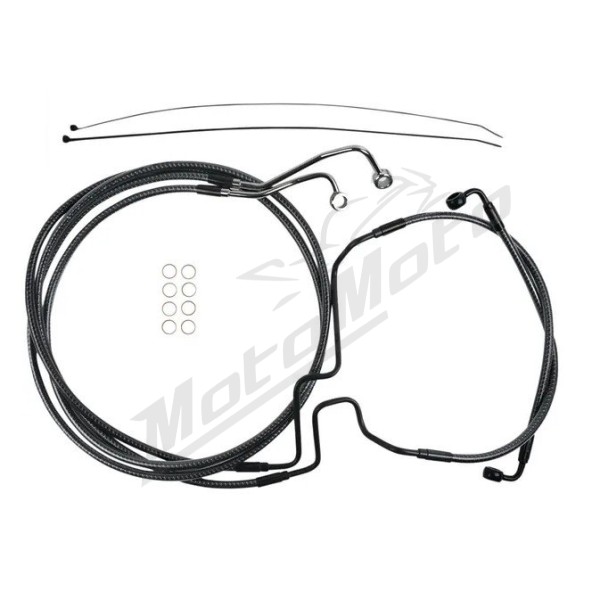 MAGNUM SHIELDING Priekinė apatinė stabdžių žarnelė/linija anglies pluošto Harley Davidson FLS / FLHR / FLHTK / FLHXS / FLTRXSE / FLTRXST 1690/1977 14-24 
