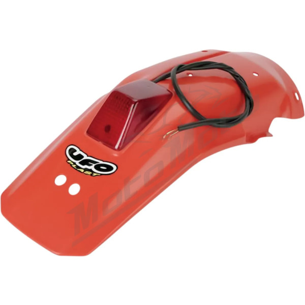 UFO Enduro Rear Fender with Light Honda XR 600R 88-00 Red