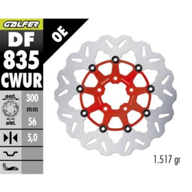 GALFER Front brake disc red Harley Davidson CVO / FLHP / FLHTK / XL / FXDC / FLSTF 750-1917 05-23 