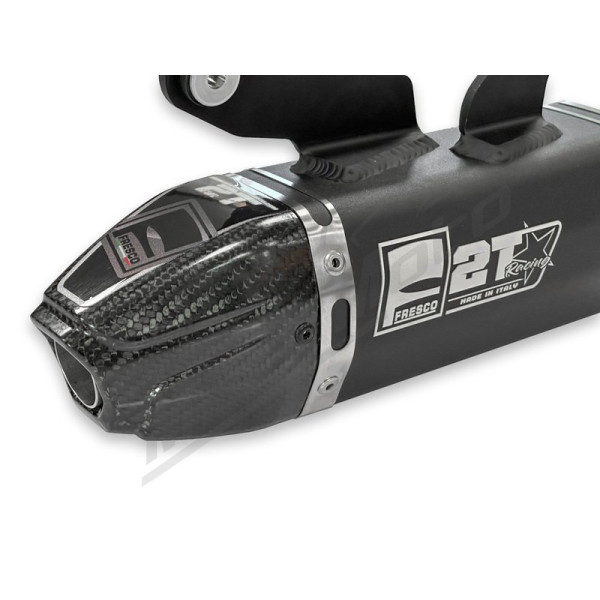 FRESCO Carby Muffler Black Aluminium/Carbon End Cap Gas Gas / Husqvarna / KTM 125 23-27