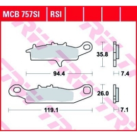 BRAKE PADS TRW MCB757SI OFFROAD