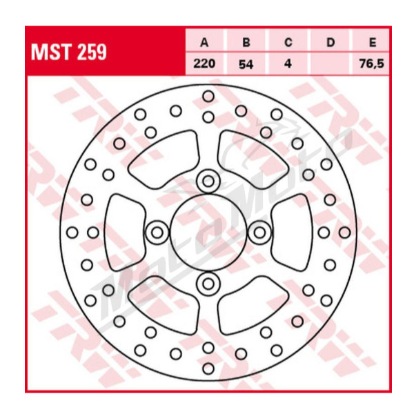 TRW Priekinis Stabdžių Diskas MBK / Yamaha 125-180cc 98-10