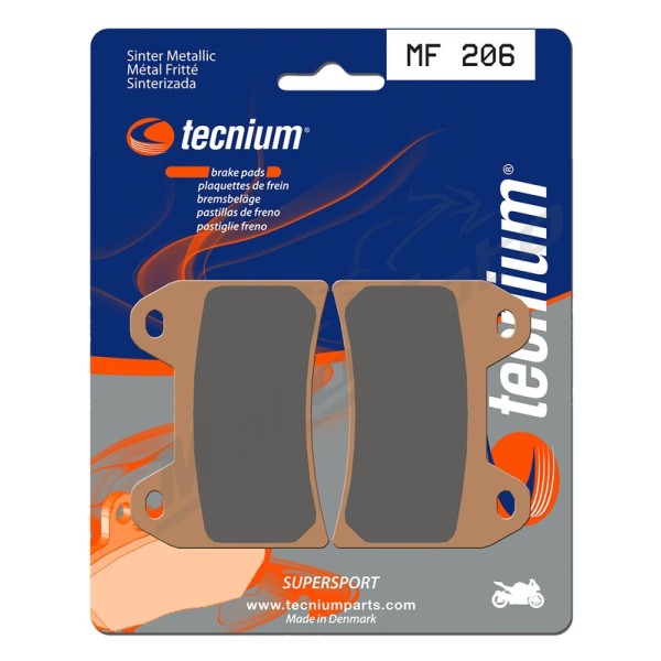 TECNIUM Street Performance Sintered Metal Brake pads MF206 Triumph / BMW / MV Augusta / KTM / Husqvarna / Aprilia 400/1200 96-25 