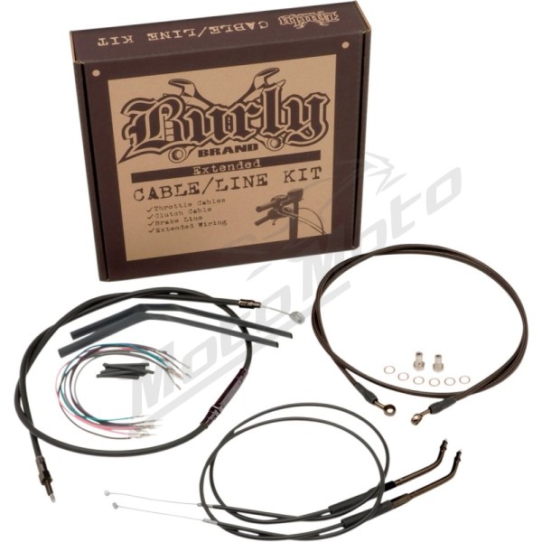 BURLY BRAND Ape Hangers handlebars Cables / Lines Extension Kit Harley Davidson XL / XLH 883-1200cc 1997-2003