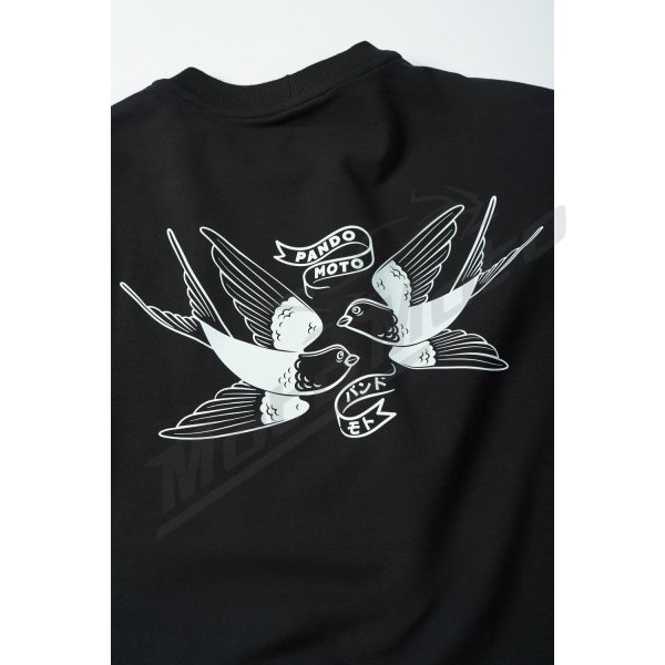 PANDO MOTO TOMMY TOKYO BLACK Oversized Long sleeve T-shirt Unisex