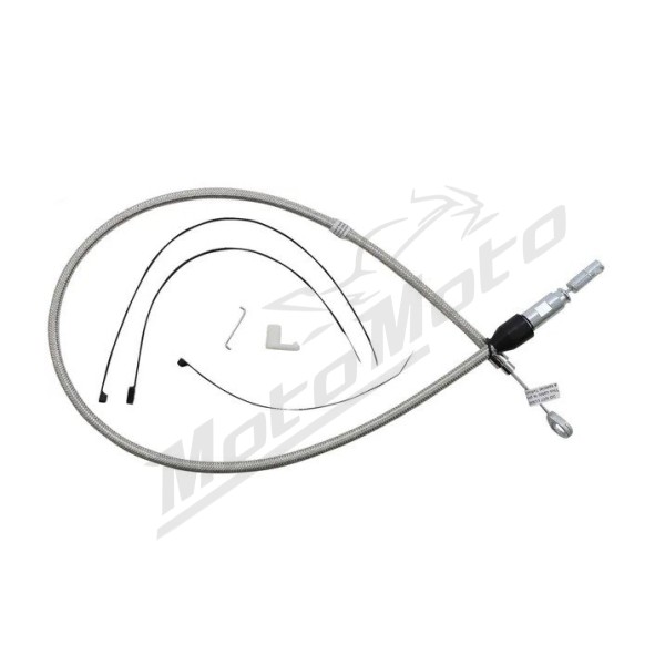 MAGNUM SHIELDING Polished Stainless Quick Connect Upper Clutch Cable Harley Davidson FLDE / FLFBS / FLSB / FXLRS / FXST 1750/1977 18-24 91.5cm