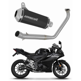 Yamaha YZF R125 2019-2020 Dominator Full Exhaust System Collector Silencer OV G2 BLACK + dB killer