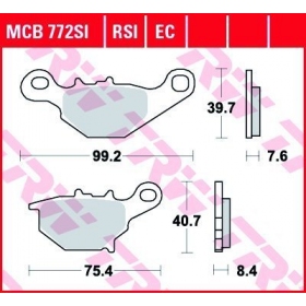 STABDŽIŲ TRINKELĖS TRW MCB772SI OFFROAD