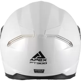 Uždaras Šalmas APEX FT300 Solid Baltas