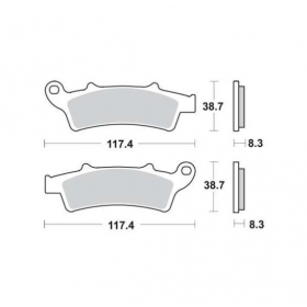 BRAKE PADS FERODO FDB2105AG / MCB726 ARGENTO