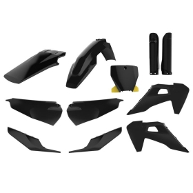 Polisport plastic kit Husqvarna FC 125/450cc 19-22 Black