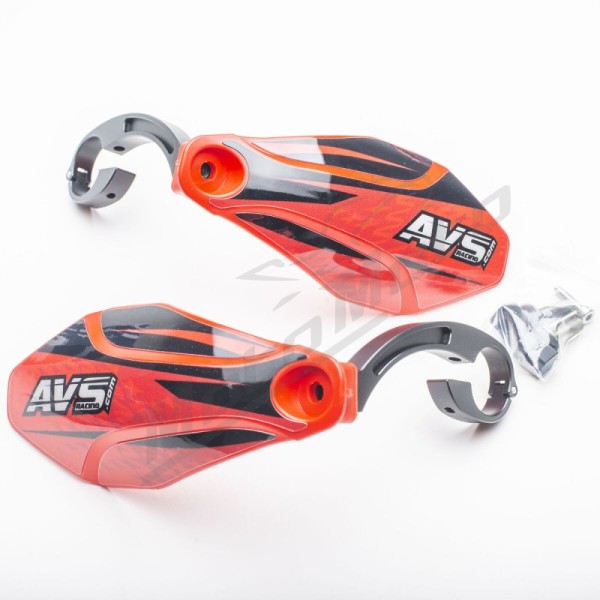 AVS RACING Handguards Kit with Aluminium supports Red