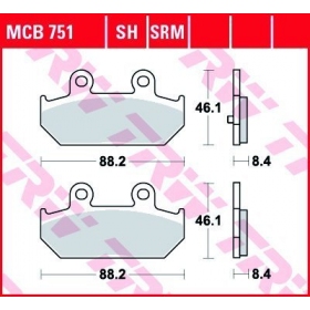 BRAKE PADS TRW MCB751 STANDARD