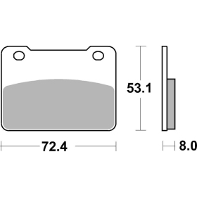 SBS HF Street 893HF Ceramic Organic Brake Pads SYM SB 250NI 14-15