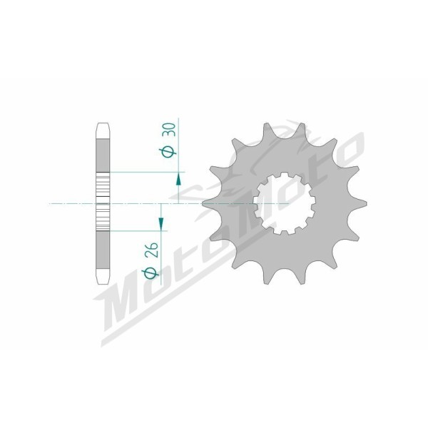 AFAM plieninė standartinė priekinė žvaigždutė 88600 - 525 16-18 dantukų TRIUMPH BONNEVILLE / SCRAMBLER / AMERICA / SPEEDMASTER 800-865cc 01-15