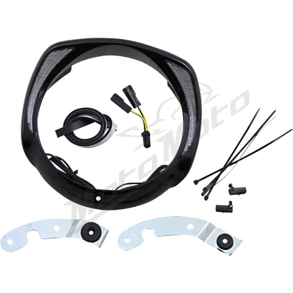 CIRO Fang® Headlight Bezels HARLEY DAVIDSON FLHT / FLHTCU / FLHTCUTG / FLHTK / FLHX / FLHXS / FLHTKSE 1690-1923 06-25