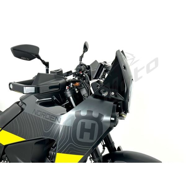 WRS ENDURO Priekinis stiklas Blizgi Juoda Husqvarna Norden 901 ABS 22-24