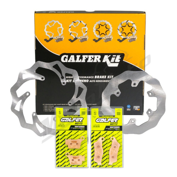 GALFER Brake discs and pads set Gas Gas / KTM / Husqvarna 125-530 04-24