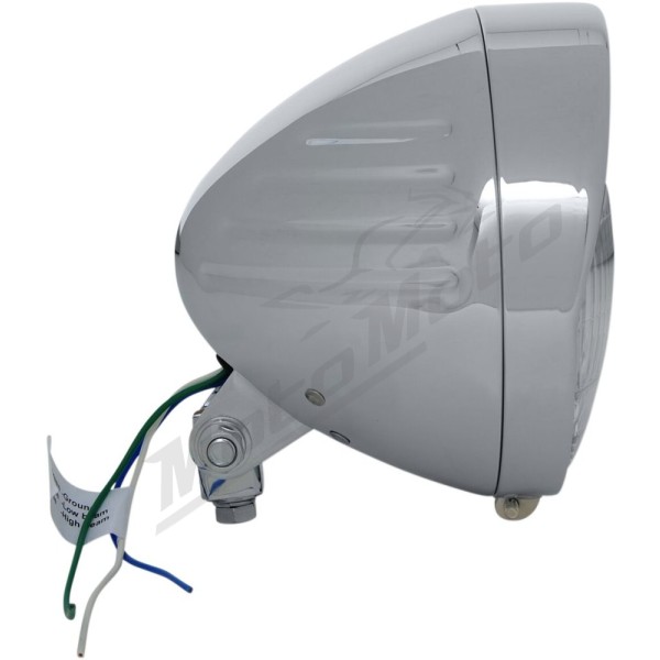 DRAG SPECIALTIES Chrome Custom Springer-Style Headlight Assemblies 165 mm