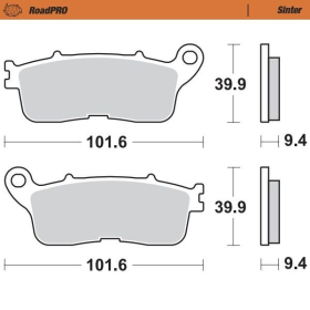MOTO-MASTER Roadpro Rear Brake Pads Honda VFR 1200 12-20