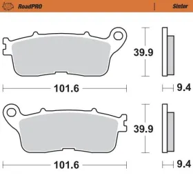 MOTO-MASTER Roadpro Rear Brake Pads Honda VFR 1200 12-20