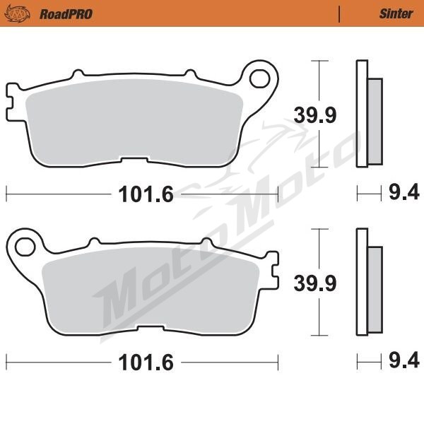 MOTO-MASTER Roadpro Rear Brake Pads Honda VFR 1200 12-20