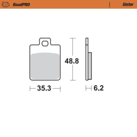 MOTO-MASTER Sinter Front/Rear Brake Pads Gilera / Peugeot / Piaggio / SYM / Vespa 50-500 95-20