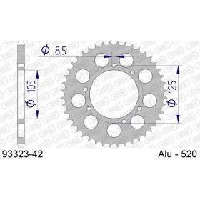 AFAM Aluminium Rear Sprocket 520 42-47 teeth GAS GAS PAMPERA 250 1995-2005