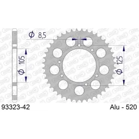 AFAM Aluminium Rear Sprocket 520 42-47 teeth GAS GAS PAMPERA 250 1995-2005