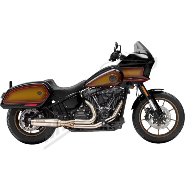 BASSANI XHAUST 2-into-1 Stainless Exhaust System with 4" Muffler Harley Davidson FLSB / FXLRST 1750-1923cc 2018-2024
