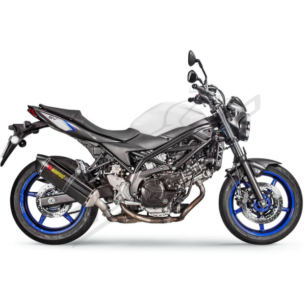 AKRAPOVIC Slip-On Anglies pluošto Duslintuvas Suzuki SV 650 16-25