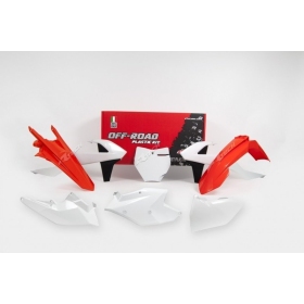 RACETECH Plastikų komplektas KTM SX, SX-F 125/450cc 16-19 Oranžinė/ Balta/ Juoda 