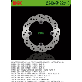 NG BRAKES Fixed Wave Rear Brake Disc 240mm Honda / Suzuki 125-450cc 97-20