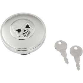 DRAG SPECIALTIES Screw-In Locking Skull Gas Cap Harley Davidson FLD / FLDE / FLFB / FLFBS 1340-1977cc 87-24