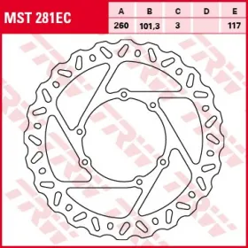TRW Priekinis fiksuotas stabdžių diskas Honda CRF 250-450 15-16
