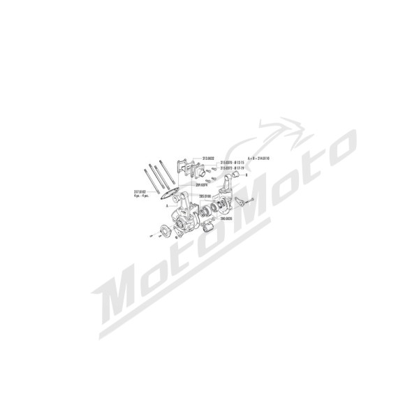 POLINI Engine Crankcase SPX With Support Peugeot 103 SPX / GL10 / SP / HP / MVL 50cc 70-17