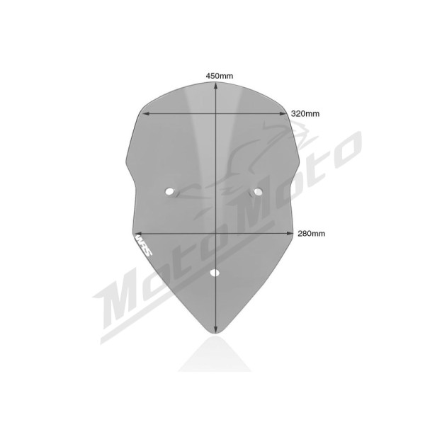 WRS DU013F INTERMEDIO Windscreen Smoke Ducati Multistrada 1200cc 10-12