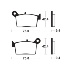 TECNIUM Organic Metal Brake Pads Voge 300 Rally 20-22