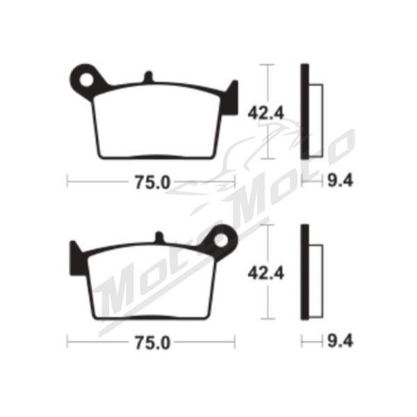 TECNIUM Organic Metal Brake Pads Voge 300 Rally 20-22