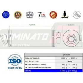 Exhausts kit Dominator ROUND SUZUKI DR 800 S / BIG