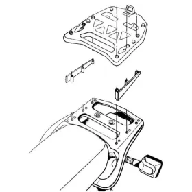 KAPPA Top case frame With Monokey Plate Honda XRV 750 Africa Twin 93-02