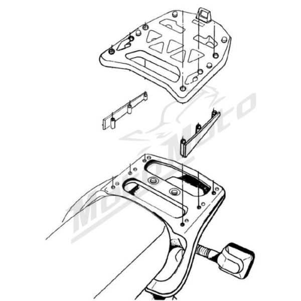 KAPPA Top case frame With Monokey Plate Honda XRV 750 Africa Twin 93-02