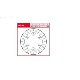 TRW Brake Rotor Fixed Round Ducati Scrambler 803cc 15-23
