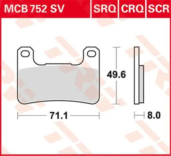 TRW CRQ Series Carbon Race Brake Pads Kawasaki / Suzuki 600-1300cc 04-23