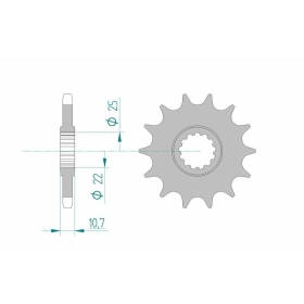 AFAM Steel Standard Front Sprocket 21606 - 525 15-17 teeth YAMAHA TDM / TRX / YZF-R6 600-850cc 96-21