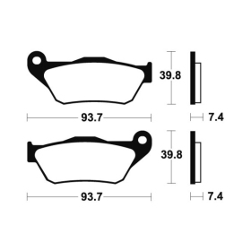 TECNIUM Maxi Scooter stabdžių trinkelės MSS337 Honda / Yamaha 250/400cc 05-09