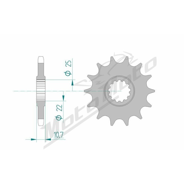 AFAM Steel Standard Front Sprocket 21606 - 525 15-17 teeth YAMAHA TDM / TRX / YZF-R6 600-850cc 96-21