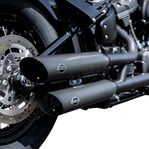 S&S CYCLE Slash Cut Race Slip-On Mufflers Harley Davidson FLFB / FLFBS / FLSL 1750-1868cc 18-20