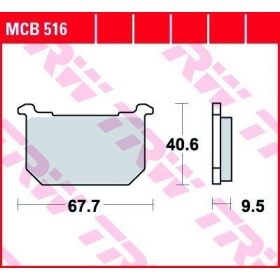 BRAKE PADS TRW MCB516 STANDARD